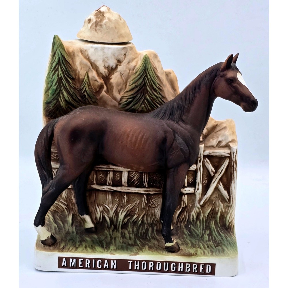 Vintage 1978 Grenadier Spirits American Thoroughbred Horse Porcelain Decanter